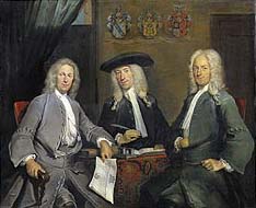 In 1731 schilderde Cornelis Troost de bestuursleden van het Amsterdamse chirurgijnsgilde.