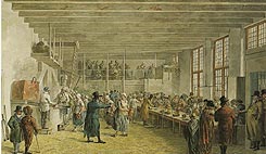 Een soepkokerij rond 1800.